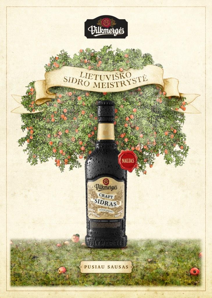 Prekės ženklas: Vilkmergės LIETUVIŠKO SIDRO MEISTRYSTĖ NAUJAS Vilkmergės CRAFT SIDRAS PUSIAU SAUSAS